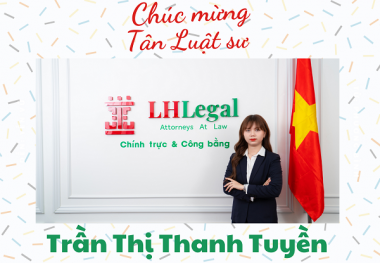 Công ty Luật TNHH LHLegal nồng nhiệt chúc mừng tân Luật sư Trần Thị Thanh Tuyền