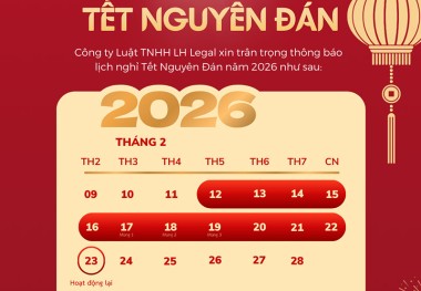 LH Legal trân trọng thông báo Lịch nghỉ Tết Nguyên Đán 2026