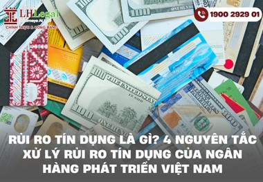 Rủi ro tín dụng là gì? 4 nguyên tắc xử lý rủi ro tín dụng của Ngân hàng Phát triển Việt Nam