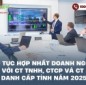 Thủ tục hợp nhất doanh nghiệp đối với công ty TNHH, công ty cổ phần và công ty hợp danh cấp tỉnh năm 2025