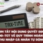 Tóm tắt nội dung quyết định 108/QĐ-TCT về quy trình hoàn thuế thu nhập cá nhân tự động