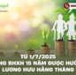 Từ 1/7/2025 đóng BHXH 15 năm được hưởng lương hưu hằng tháng