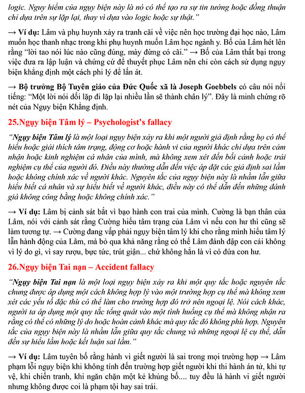37 ngụy biện (fallacies) mà Luật sư phải tránh bằng mọi giá