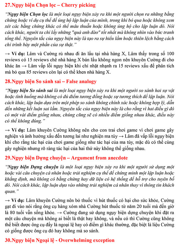 37 ngụy biện (fallacies) mà Luật sư phải tránh bằng mọi giá
