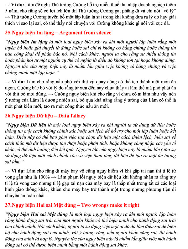 37 ngụy biện (fallacies) mà Luật sư phải tránh bằng mọi giá