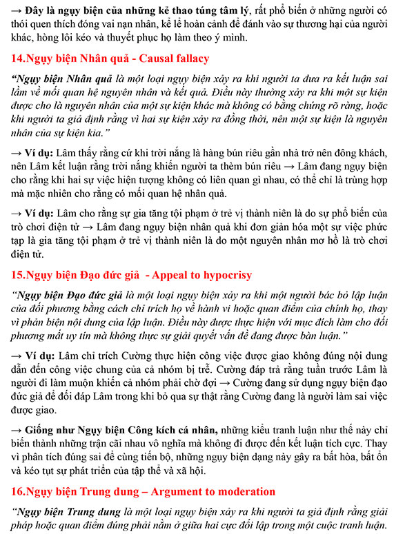37 ngụy biện (fallacies) mà Luật sư phải tránh bằng mọi giá