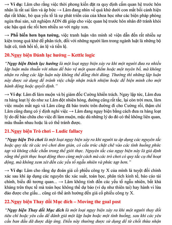 37 ngụy biện (fallacies) mà Luật sư phải tránh bằng mọi giá
