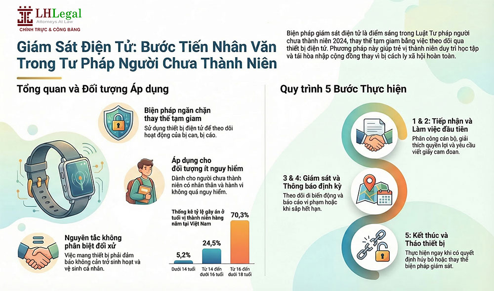 Áp dụng biện pháp giám sát điện tử đối với người chưa thành niên phạm tội: Góc nhìn pháp lý