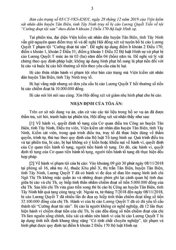 Bản án 03/2019/HS-ST ngày 23/01/2019 về tội cưỡng đoạt tài sản