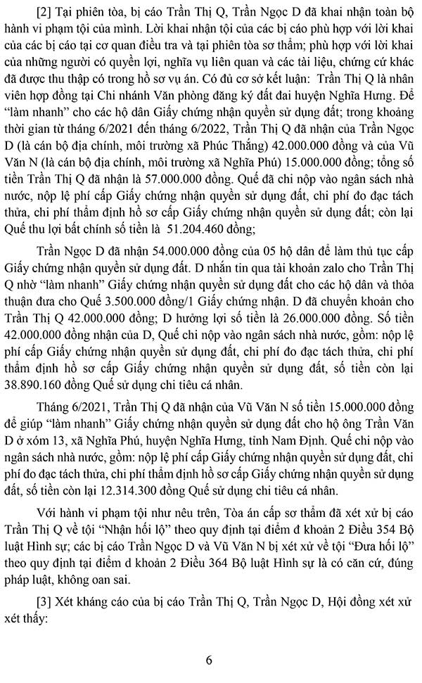 Bản án 08/2024/HS-PT ngày 30/01/2024 về tội nhận hối lộ