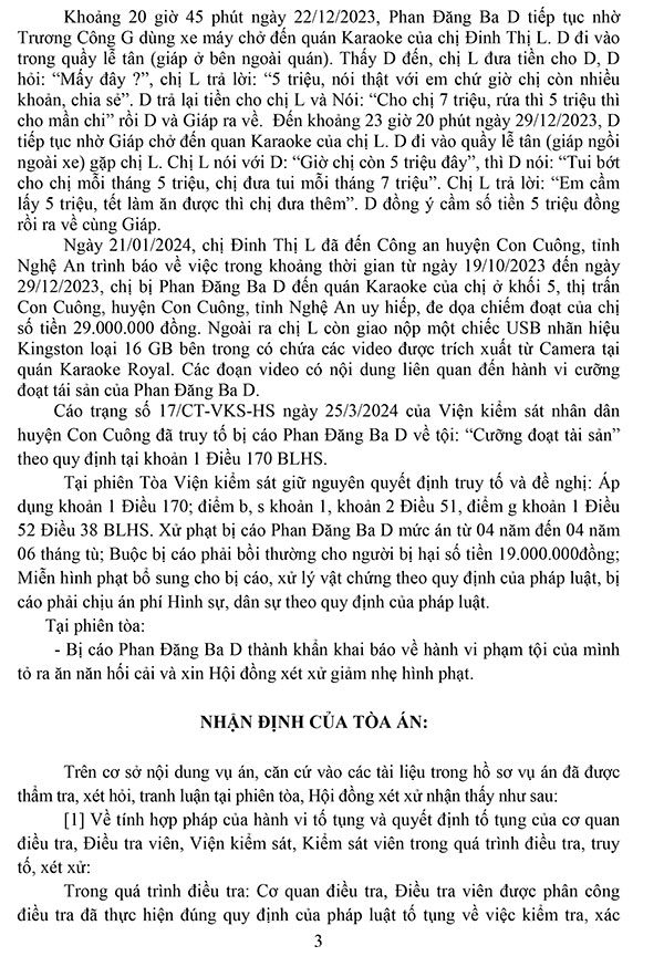 Bản án 13/2024/HS-ST ngày 24/04/2024 về tội cưỡng đoạt tài sản