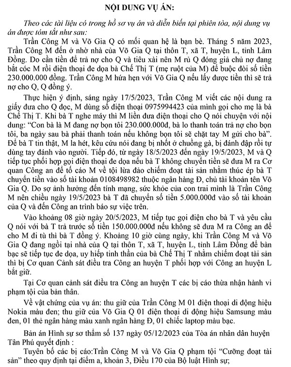 Bản án 150/2024/HS-PT ngày 15/04/2024 về tội cưỡng đoạt tài sản