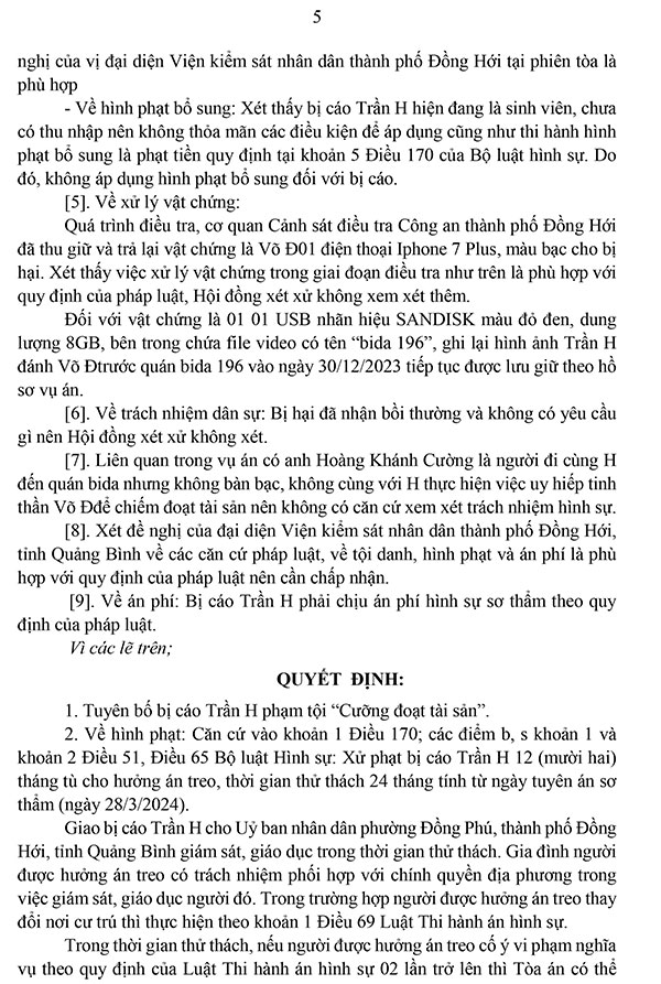 Bản án 20/2024/HS-ST ngày 28/03/2024 về tội cưỡng đoạt tài sản