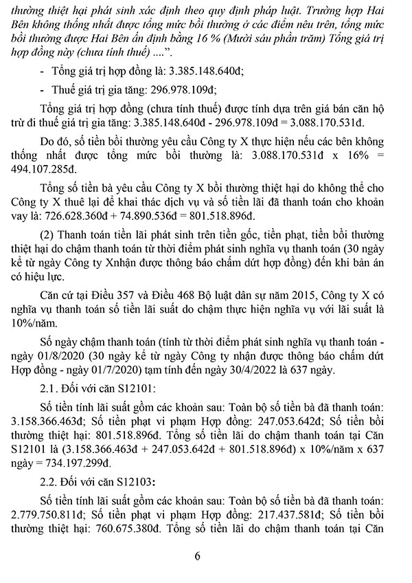 Bản án số 233/2023/DS-PT về tranh chấp hợp đồng mua bán căn hộ chung cư