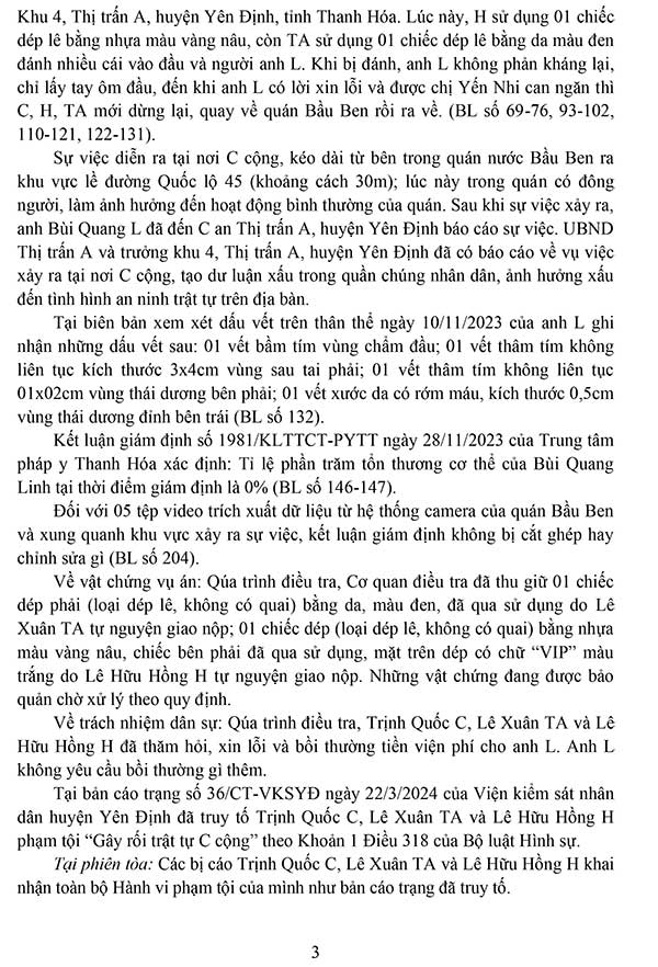 Bản án 34/2024/HS-ST ngày 26/04/2024 về tội gây rối trật tự công cộng