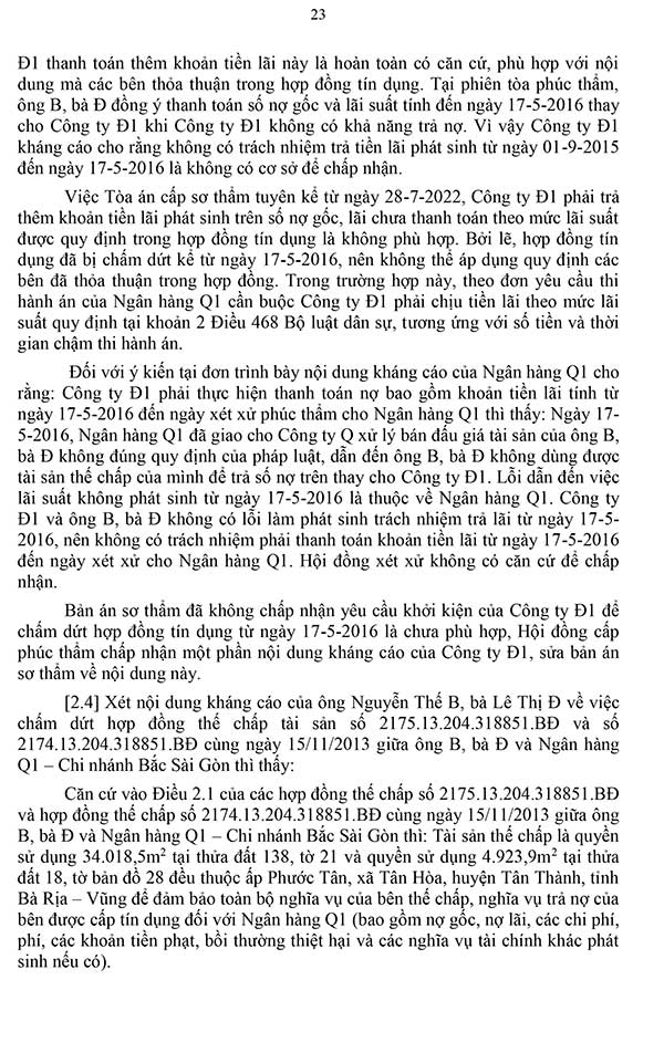 Bản án 71/2023/DS-PT ngày 22/05/2023 về tranh chấp hợp đồng bán đấu giá tài sản, hợp đồng chuyển nhượng quyền sử dụng đất, hợp đồng tín dụng và hợp đồng thế chấp tài sản