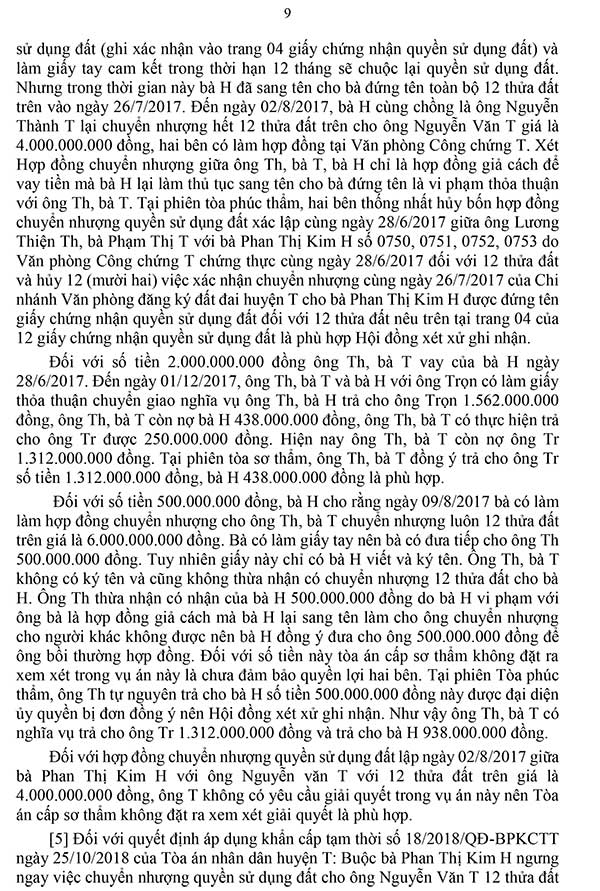 Bản án số 90/2019/DS-PT ngày 02/04/2019 về tranh chấp hợp đồng chuyển nhượng quyền sử dụng đất
