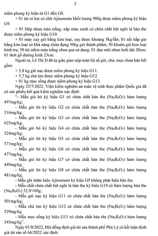 Bản án 136/2022/HS-ST ngày 28/10/2022 về tội vi phạm quy định an toàn thực phẩm