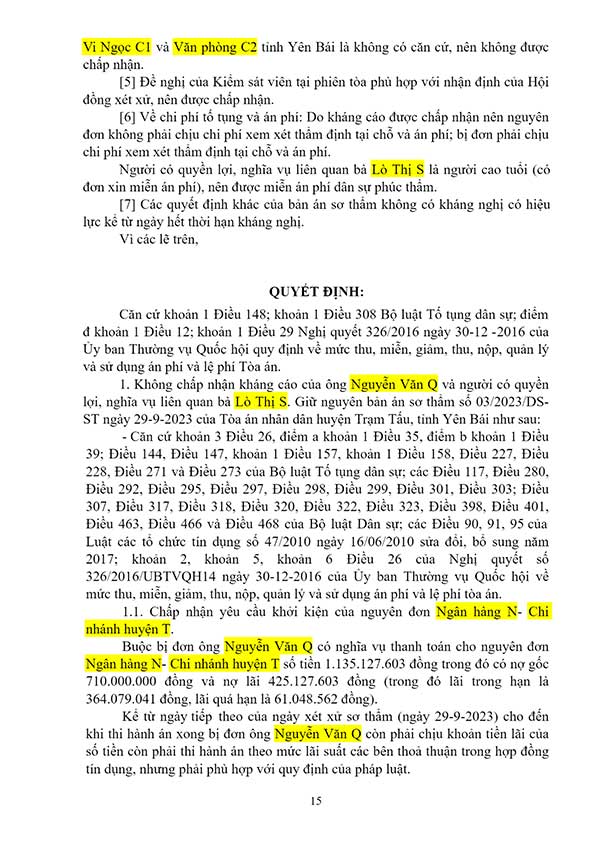 Bản án số 01/2024/DS-PT ngày 11/01/2024 về tranh chấp hợp đồng tín dụng