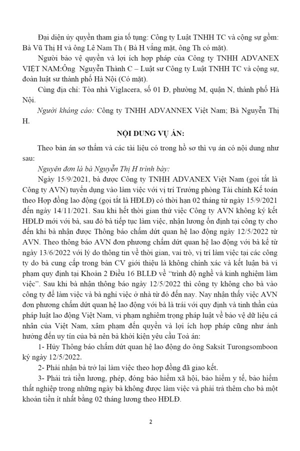 Bản án số 03/2024/LĐPT