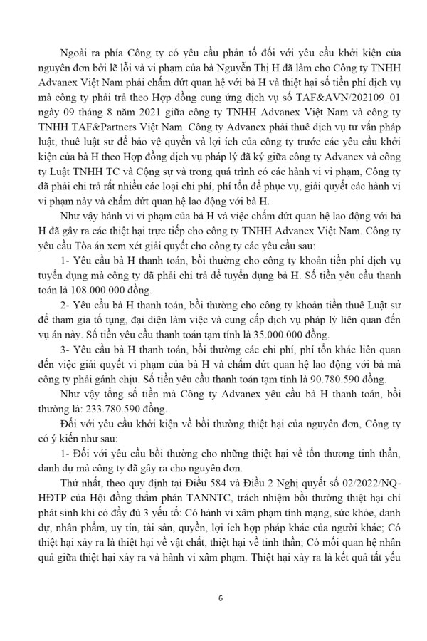 Bản án số 03/2024/LĐPT