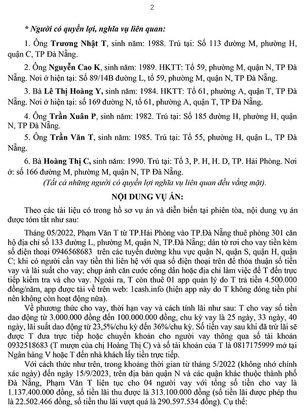 Bản án về tội cho vay lãi nặng trong giao dịch dân sự số 12/2024/HS-ST