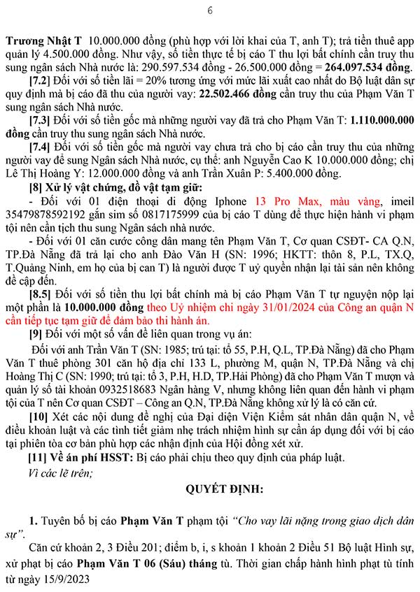 Bản án về tội cho vay lãi nặng trong giao dịch dân sự số 12/2024/HS-ST