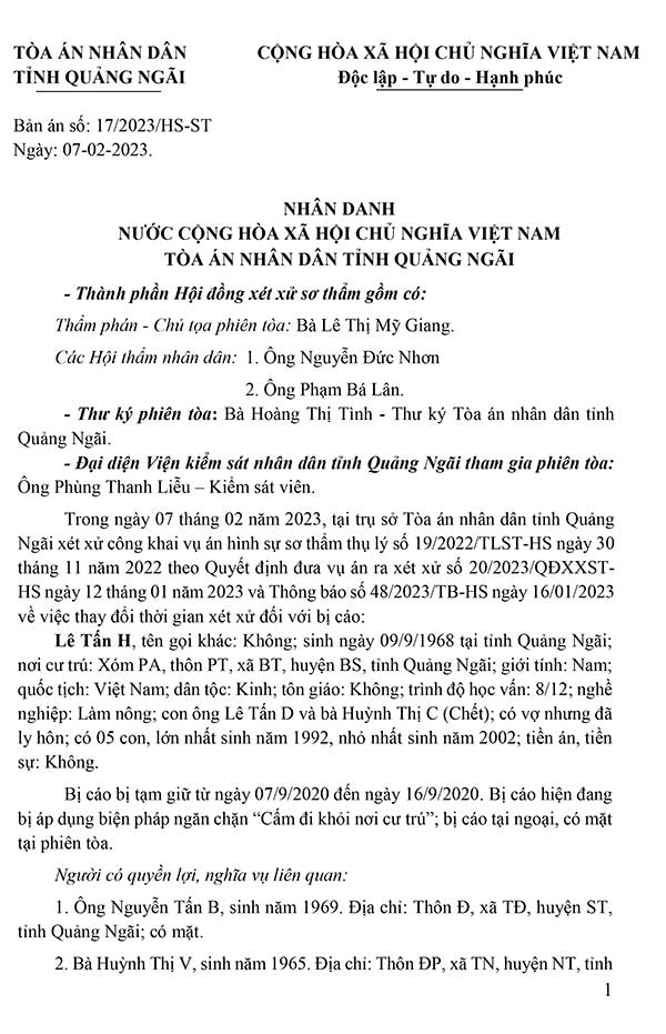 Bản án số 17/2023/HS-ST ngày 07/02/2023 về tội sản xuất, buôn bán hàng giả
