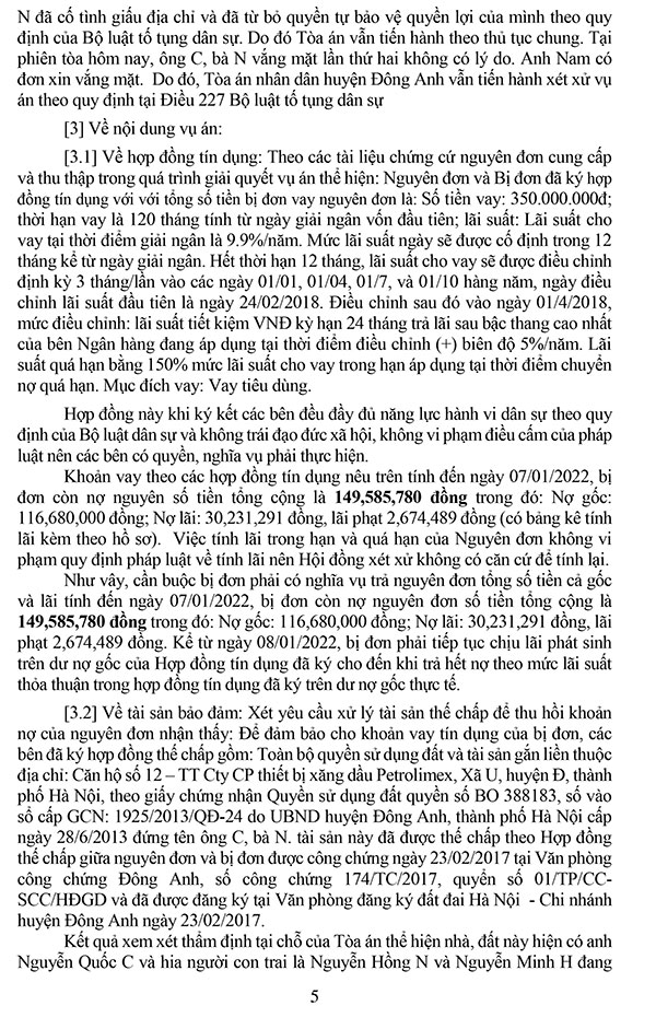 Bản án số 21/2022/DS-ST Về tranh chấp hợp đồng tín dụng và xử lý tài sản bảo đảm 
