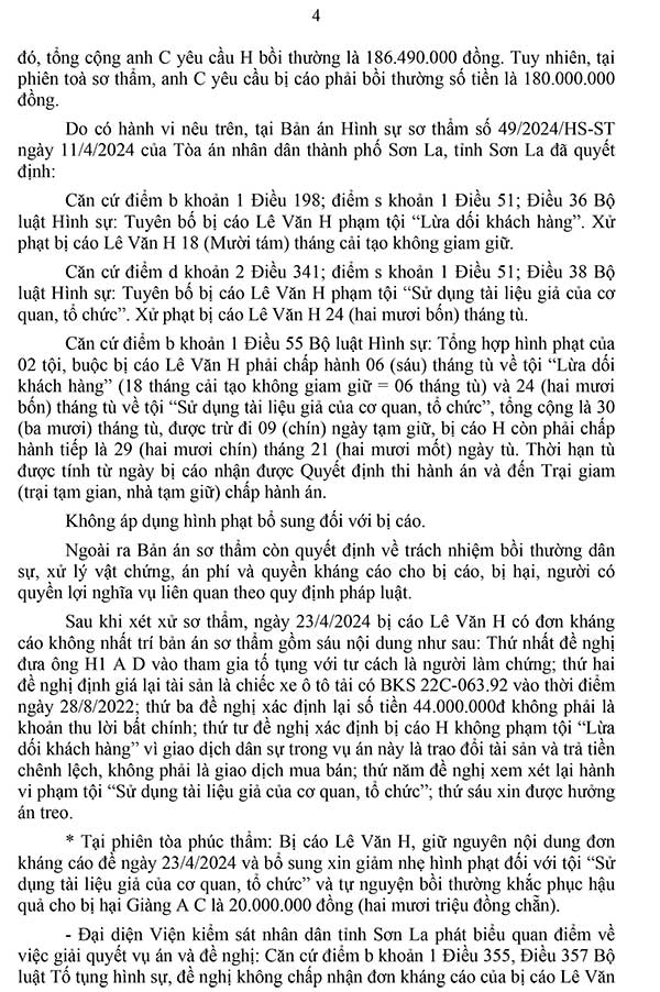 Bản án số 23/2024/HS-PT ngày 15/8/2024 về tội buôn bán hàng giả