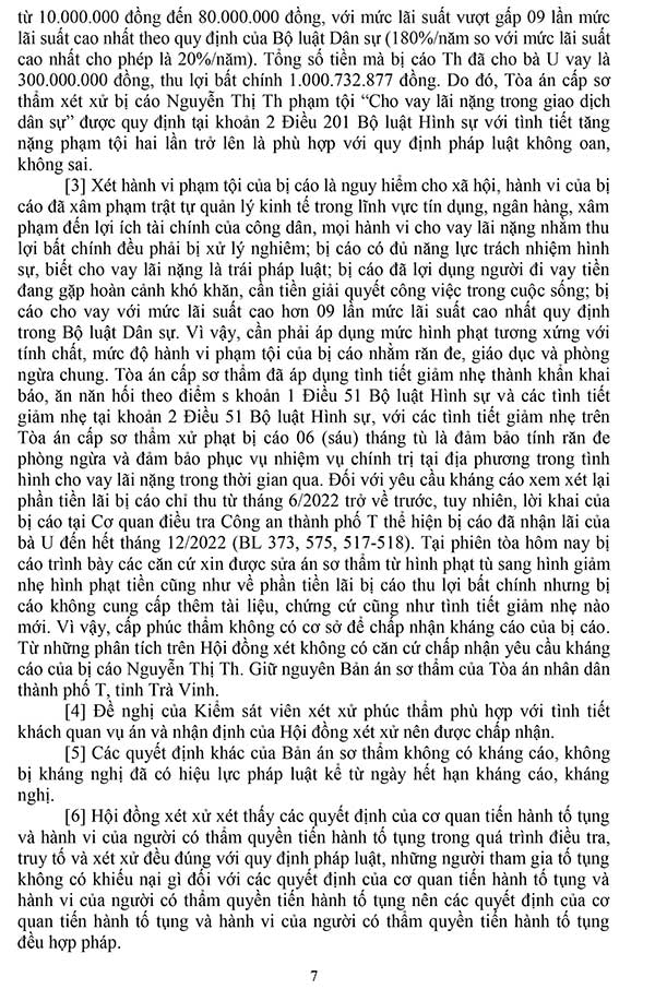 Bản án số 23/2024/HS-PT ngày 09/05/2024 về tội cho vay lãi nặng trong giao dịch dân sự