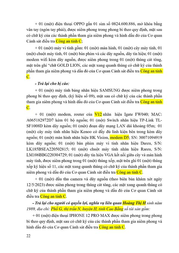 Bản án số 24/2024/HS-ST ngày 13/3/2024 về tội thu thập, tàng trữ, trao đổi, mua bán, công khai hóa trái phép thông tin tài khoản ngân hàng