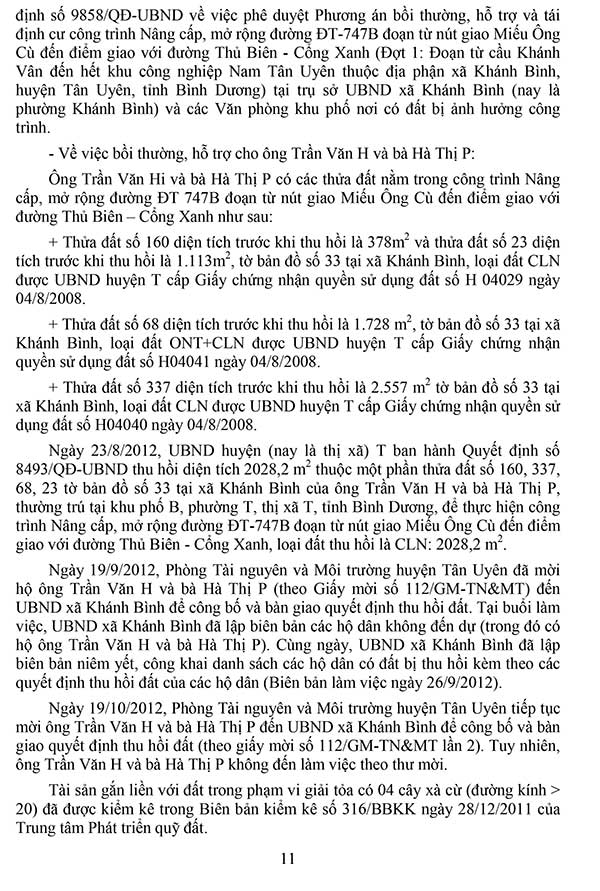 Bản án số 427/2019/HC-PT ngày 09/07/2019 về khiếu kiện quyết định hành chính về việc thu hồi đất, bồi thường, hỗ trợ khi thu hồi đất và giải quyết khiếu nại