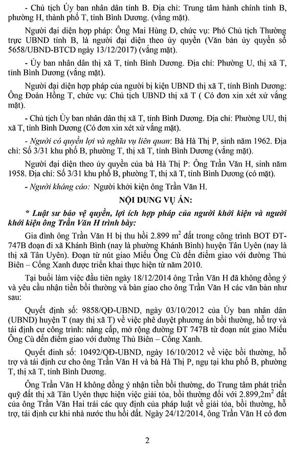 Bản án số 427/2019/HC-PT ngày 09/07/2019 về khiếu kiện quyết định hành chính về việc thu hồi đất, bồi thường, hỗ trợ khi thu hồi đất và giải quyết khiếu nại