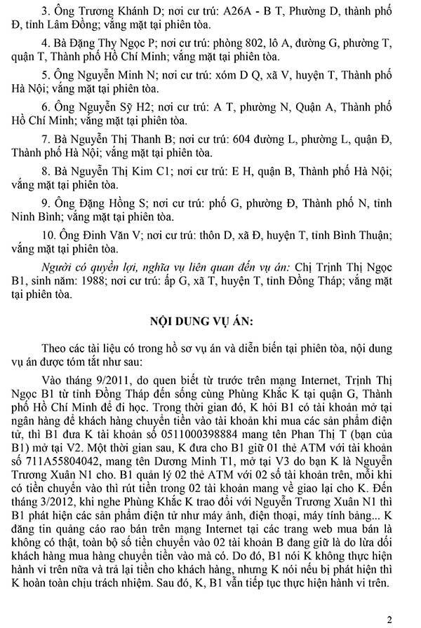 Bản án số 45/2024/HS-ST ngày 23/01/2024 về Tội sử dụng mạng máy tính thực hiện hành vi chiếm đoạt tài sản