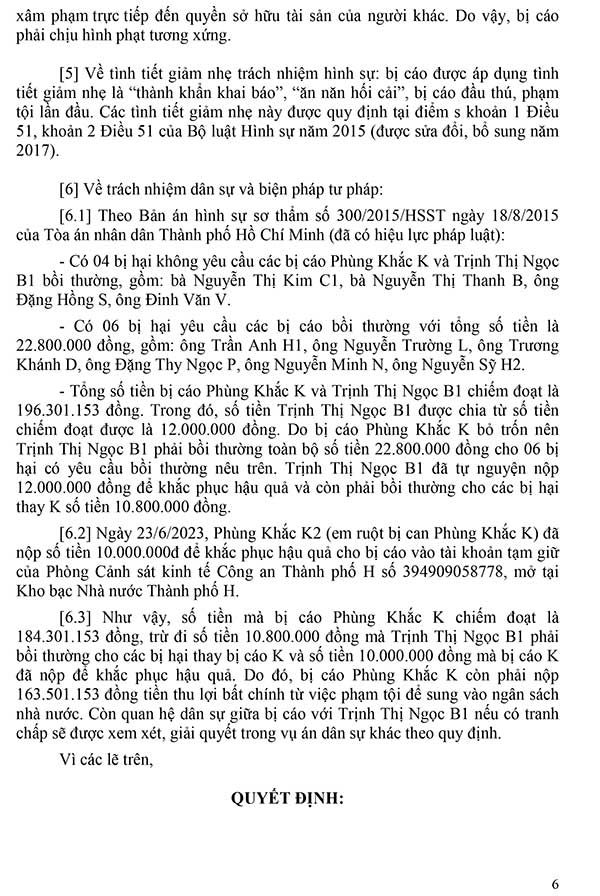 Bản án số 45/2024/HS-ST ngày 23/01/2024 về Tội sử dụng mạng máy tính thực hiện hành vi chiếm đoạt tài sản