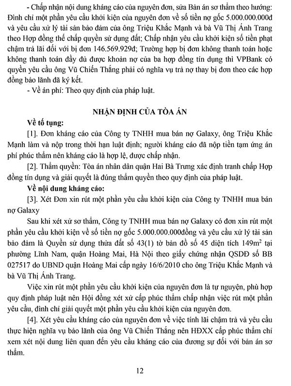 Bản án số 63/2024/KDTM-PT ngày 25/3/2024 về tranh chấp hợp đồng tín dụng