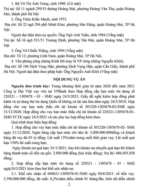 Bản án số 63/2024/KDTM-PT ngày 25/3/2024 về tranh chấp hợp đồng tín dụng