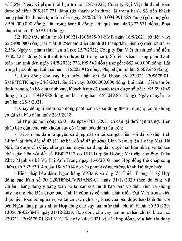 Bản án số 63/2024/KDTM-PT ngày 25/3/2024 về tranh chấp hợp đồng tín dụng