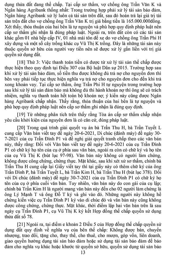 Bản án số 06/2023/KDTM-PT về tranh chấp hợp đồng tín dụng, hợp đồng thế chấp tài sản bảo đảm