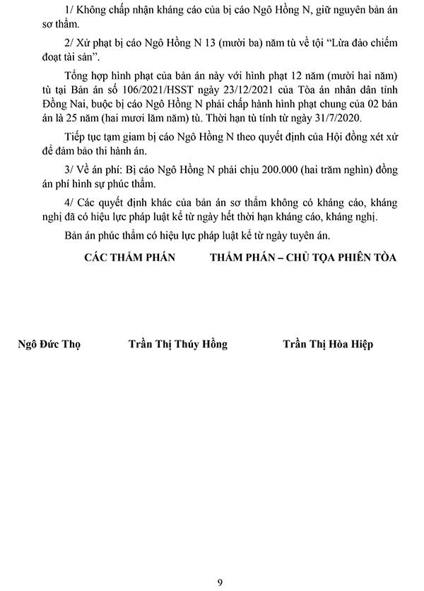 Bản án 28/2024/HS-PT ngày 18/01/2024 về Tội lừa đảo chiếm đoạt tài sản