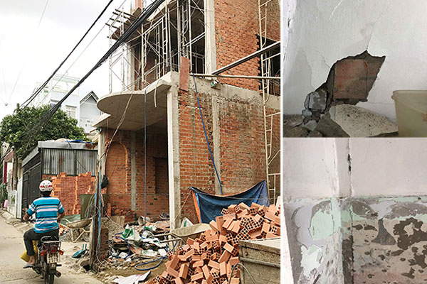 Bị đơn không đảm bảo an toàn cho công trình liền kề