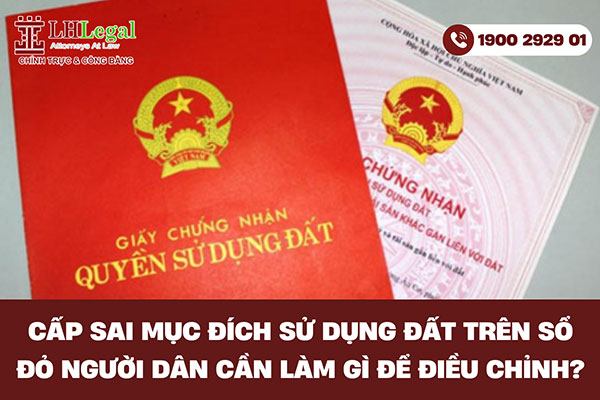 Cấp sai mục đích sử dụng đất trên Sổ đỏ – Người dân cần làm gì để điều chỉnh?