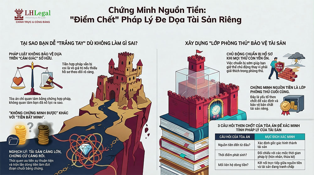 Chứng minh nguồn tiền: Điểm “chết” pháp lý khiến nhiều người mất tài sản riêng