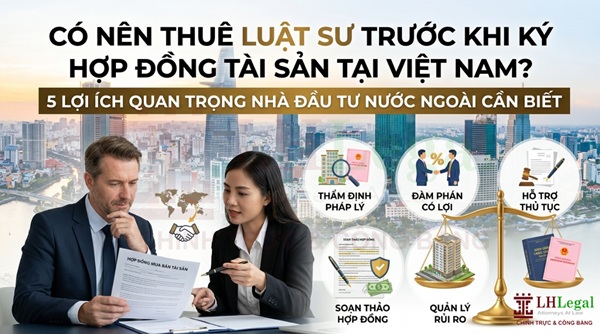 Có nên thuê luật sư trước khi ký hợp đồng tài sản tại Việt Nam? 5 lợi ích quan trọng nhà đầu tư nước ngoài cần biết