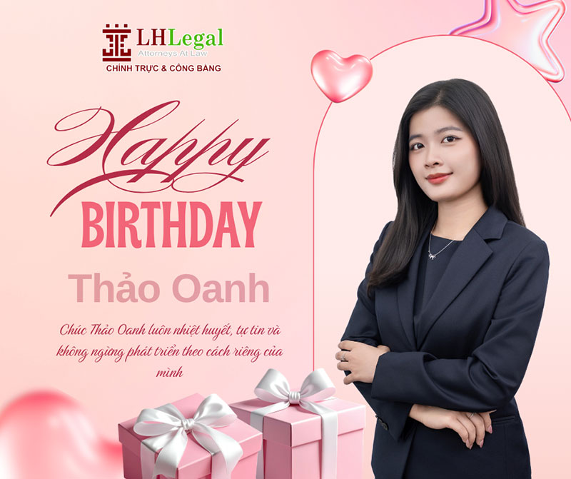 Công ty Luật LH Legal chúc mừng sinh nhật Thảo Oanh - Team D&O