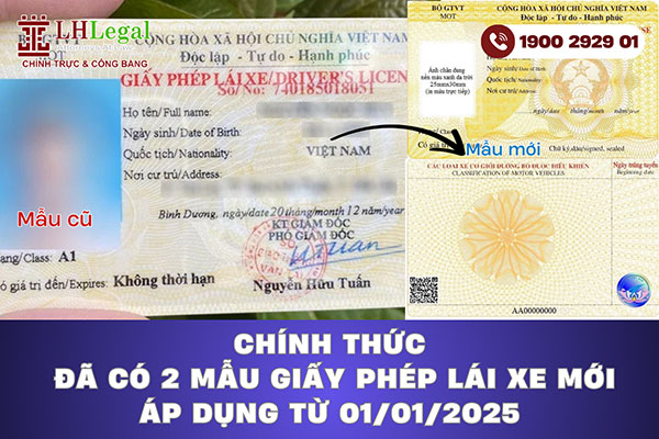 Chính thức: Đã có 2 mẫu giấy phép lái xe mới áp dụng từ 01/01/2025