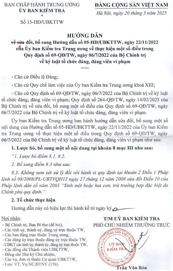 Đảng viên sinh con thứ 3 không bị kỷ luật: Một chủ trương thiết thực