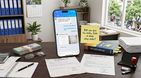 Đặt cọc mua bán nhà đất qua tin nhắn, Zalo có được công nhận?