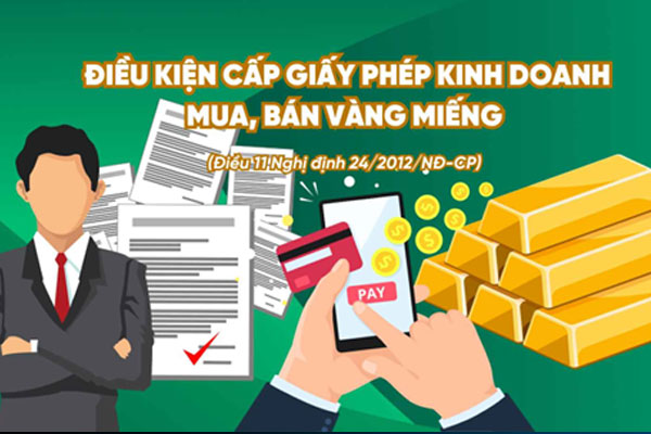 Tổ chức tín dụng phải có đăng ký hoạt động kinh doanh vàng